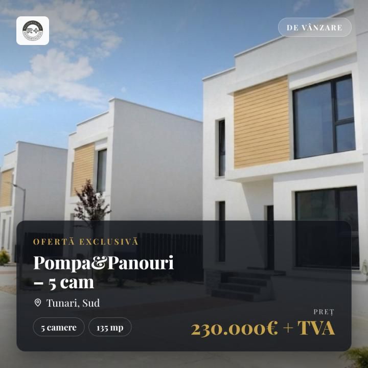 Casă cu 5 camere de vânzare în Sud, Tunari – fotografia 1 din 15