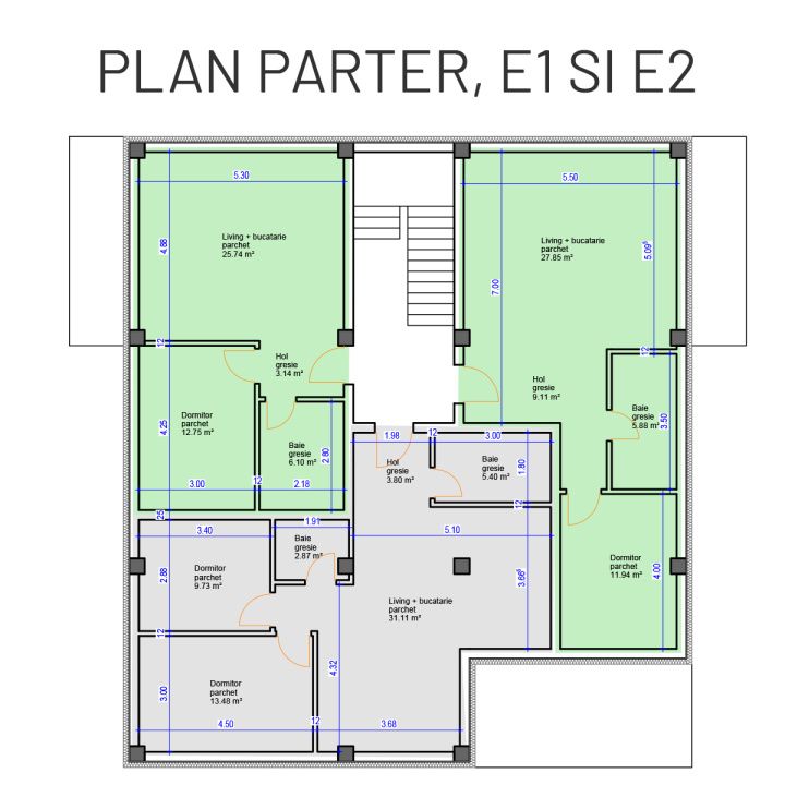 Apartament cu 4 camere de vânzare în Cetatii, Florești – fotografia 12 din 12
