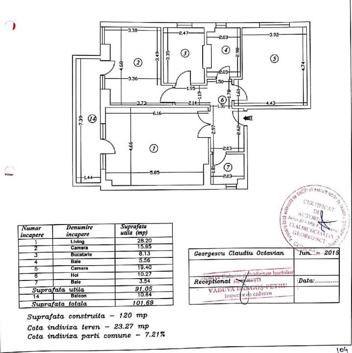 Apartament cu 3 camere de închiriat în P-ta Victoriei, București – fotografia 15 din 15