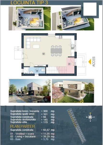 Casă cu 4 camere de vânzare în Central, Tunari – fotografia 5 din 17