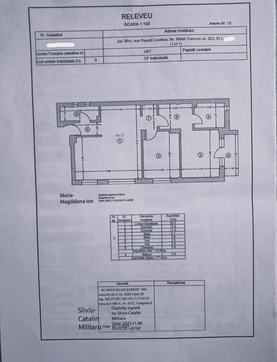 Apartament cu 3 camere de vânzare în Popești-Leordeni – fotografia 18 din 18