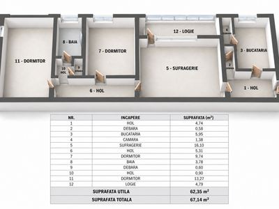Apartament cu 3 camere de vânzare în Titan, București – fotografia 3 din 19