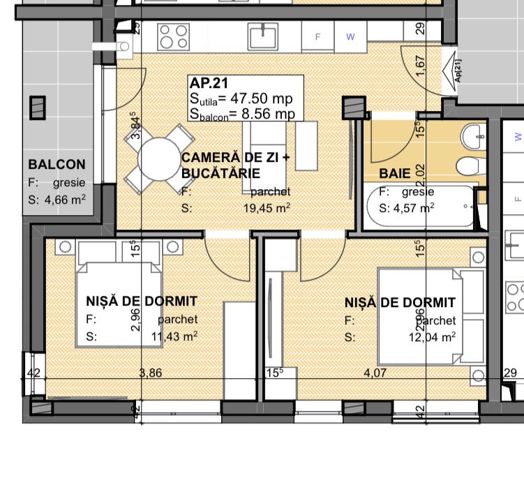 Apartament cu 3 camere de vânzare în Apahida – fotografia 1 din 20