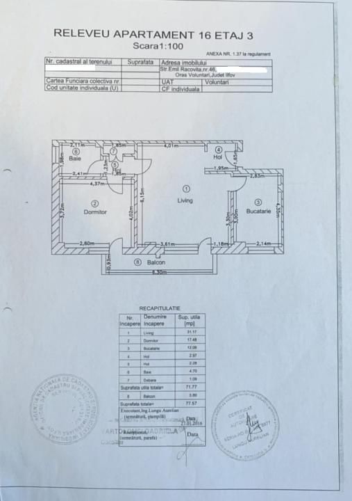 Apartament cu 2 camere de vânzare în Central, Voluntari – fotografia 10 din 10