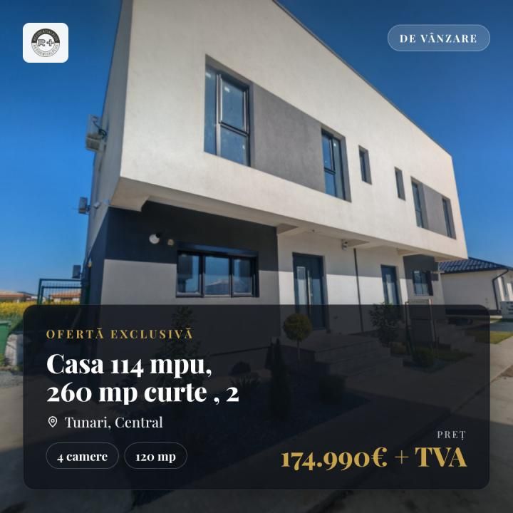 Casă cu 4 camere de vânzare în Central, Tunari – fotografia 1 din 22