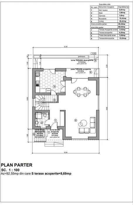 Casă cu 4 camere de vânzare în Central, Tunari – fotografia 7 din 16