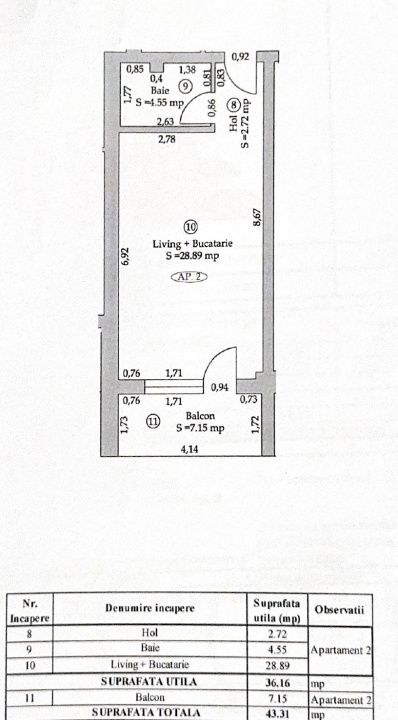 Apartament cu 1 cameră de vânzare în Cristian – fotografia 18 din 20