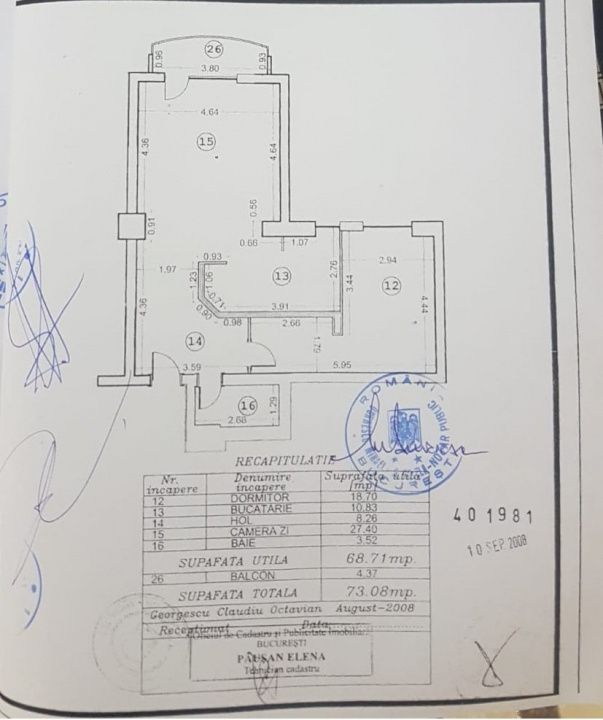 Apartament cu 2 camere de vânzare în Costin Georgian, București – fotografia 12 din 12