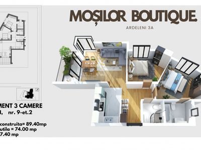 Apartament cu 3 camere de vânzare în Ștefan cel Mare, București – fotografia 2 din 18