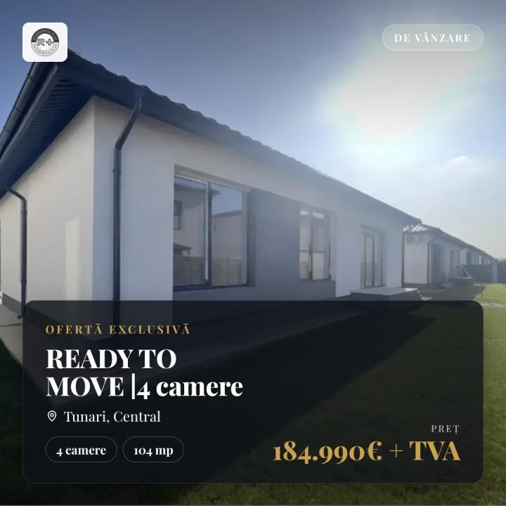 Casă cu 4 camere de vânzare în Central, Tunari – fotografia 1 din 18
