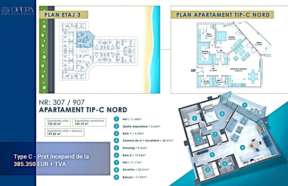 Apartament cu 2 camere de vânzare în Central, Mamaia-Sat – fotografia 35 din 36