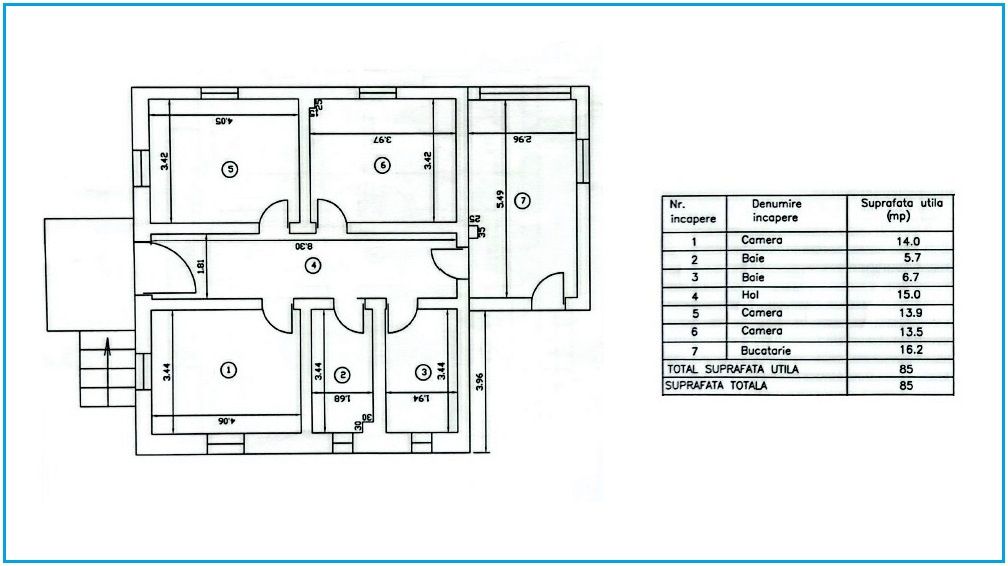 Apartament cu 3 camere de vânzare în Sud, Băile Olănești – fotografia 18 din 30