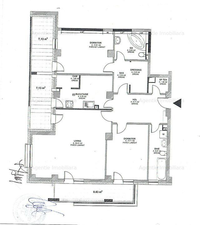 Apartament cu 3 camere de vânzare în Antiaeriana, București – fotografia 19 din 19