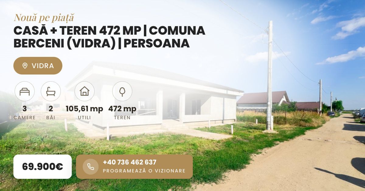 Casă cu 3 camere de vânzare în Vidra – fotografia 11 din 11