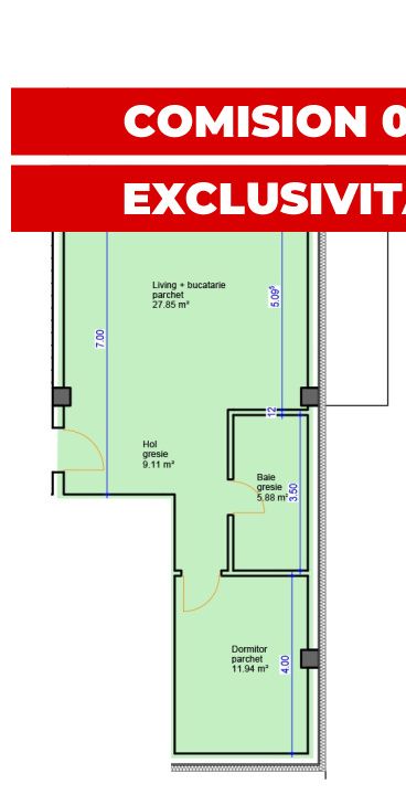 Apartament cu 2 camere de vânzare în Cetatii, Florești – fotografia 11 din 12