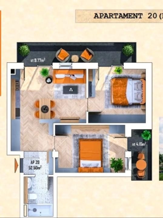 Apartament cu 3 camere de vânzare în Apahida – fotografia 1 din 19