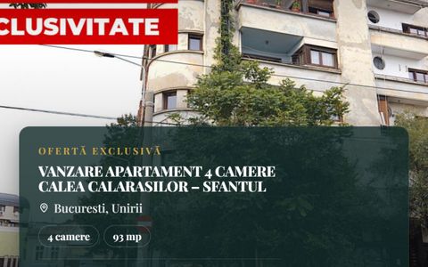 Apartament cu 4 camere de vânzare în Unirii, București