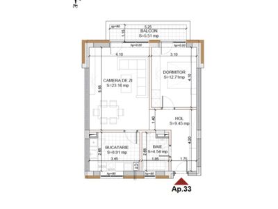 Apartament cu 2 camere de vânzare în Tractorul, Brașov – fotografia 5 din 15