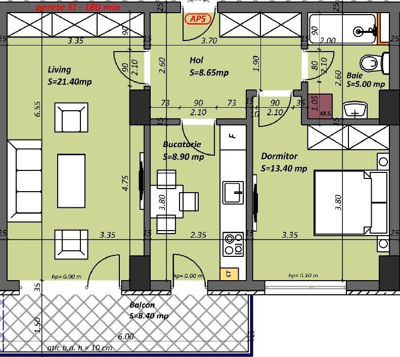Apartament cu 2 camere de vânzare în Tomis Plus, Constanța – fotografia 3 din 10