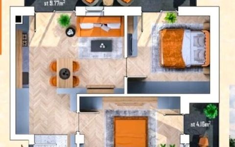 Apartament cu 3 camere de vânzare în Apahida