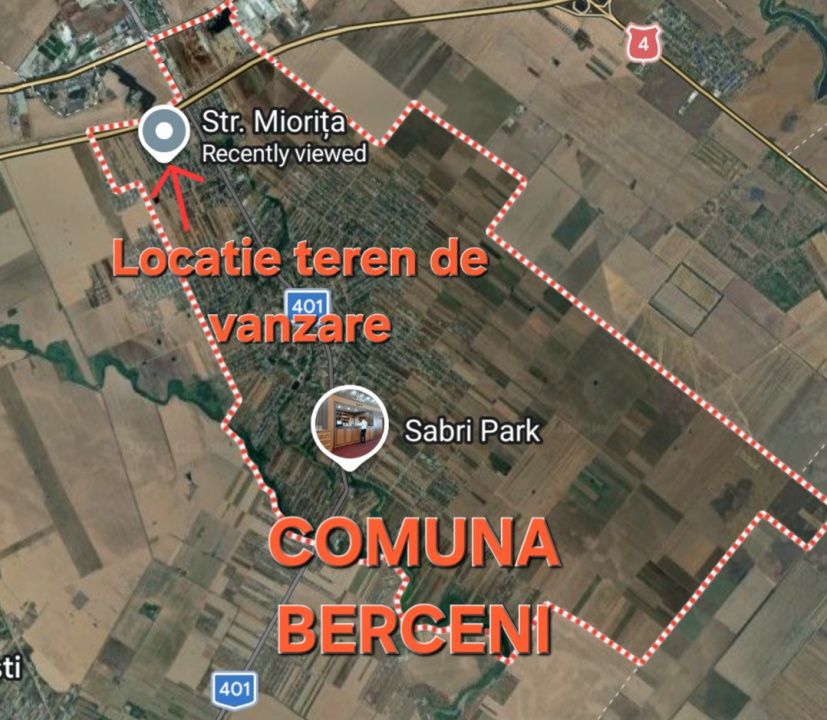 Teren de vânzare în Berceni – fotografia 1 din 5