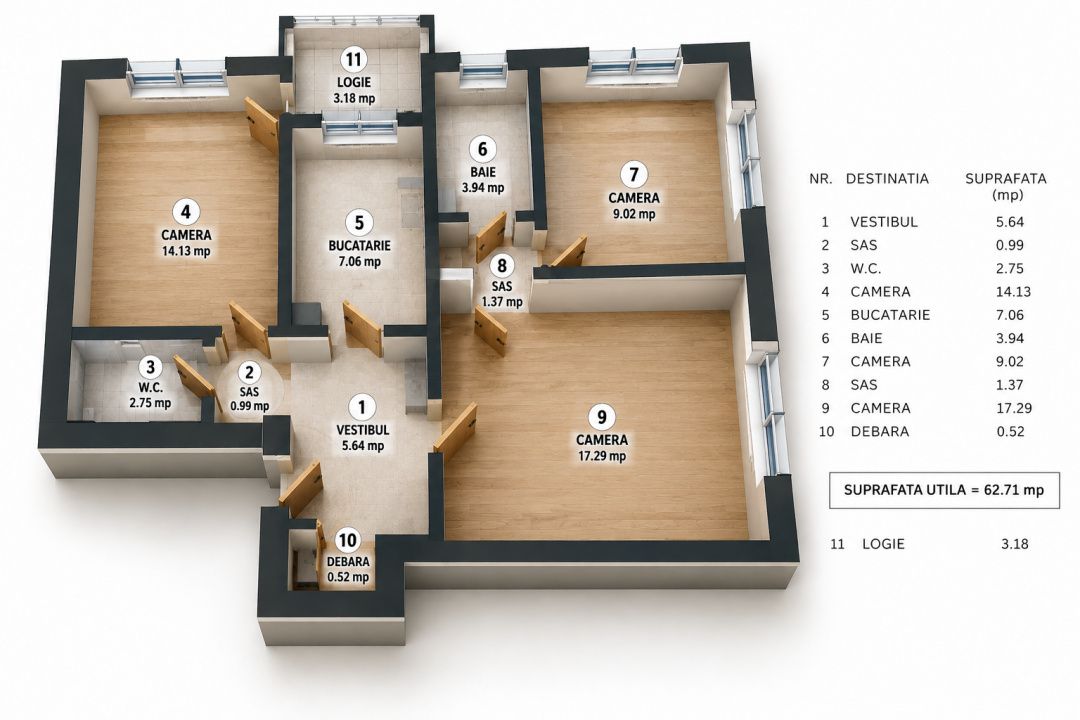 Apartament cu 3 camere de vânzare în Rahova, București – fotografia 8 din 36