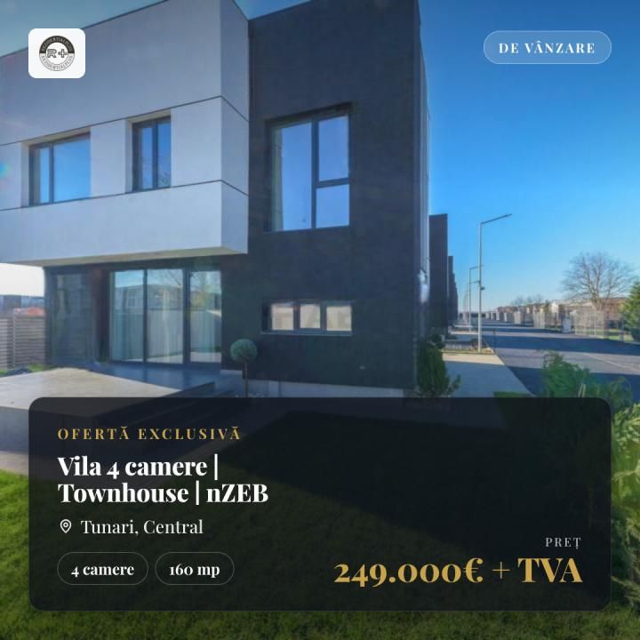 Casă cu 4 camere de vânzare în Central, Tunari – fotografia 1 din 9