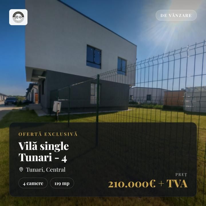 Casă cu 4 camere de vânzare în Central, Tunari – fotografia 1 din 17