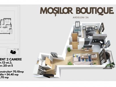 Apartament cu 2 camere de vânzare în Mosilor, București – fotografia 2 din 12
