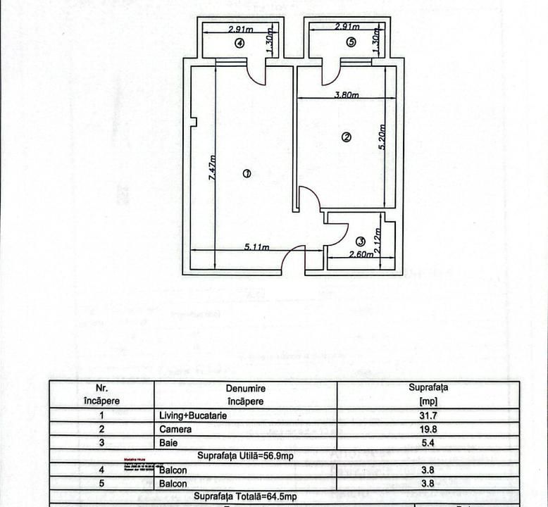 Apartament cu 2 camere de vânzare în Straulesti, București – fotografia 12 din 14